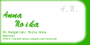 anna moika business card